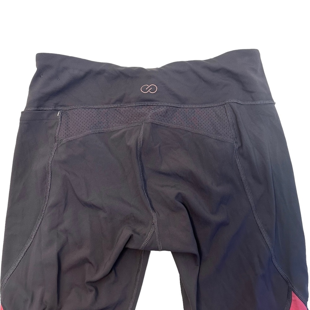 Calia Energize Capri Leggings Size M Gray Pink Mesh Gym Workout Running Athletic - Picture 7 of 9